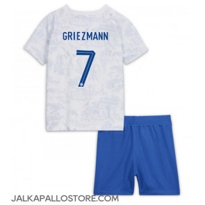 Ranska Antoine Griezmann #7 Vieraspaita Lapsille MM-kisat 2022 Lyhythihainen (+ shortsit)